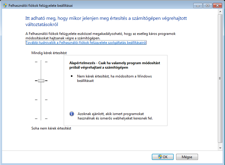 szakalCD windows 7 uac álíltás