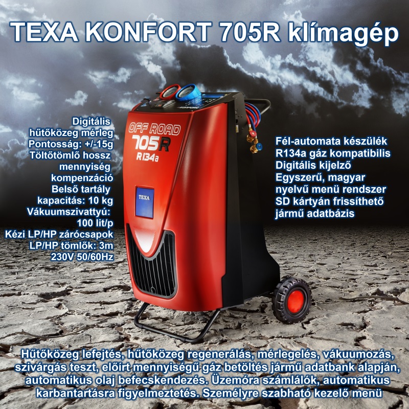 TEXA Konfort 705R klímagép