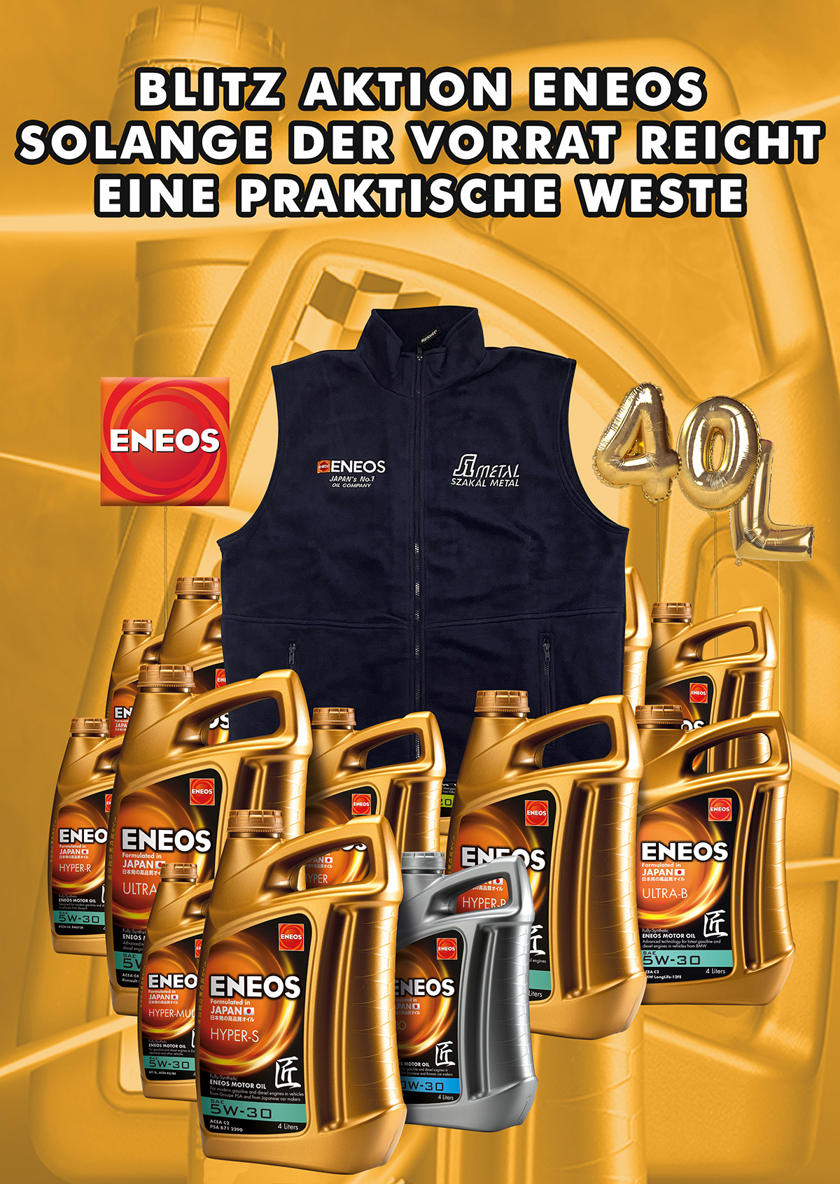 ENEOS aktion weste ENEOS mellényes akció