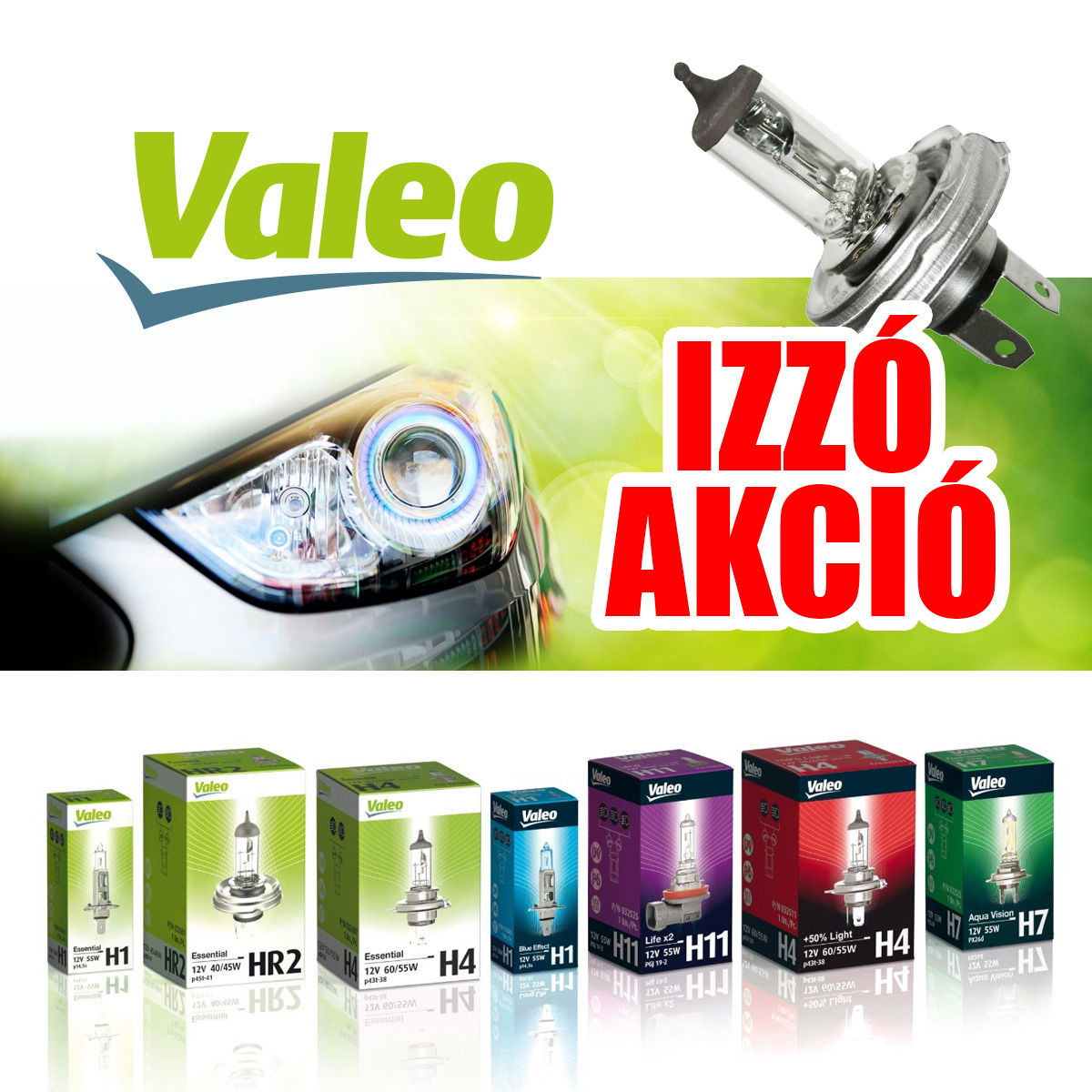 Valeo izzó akció