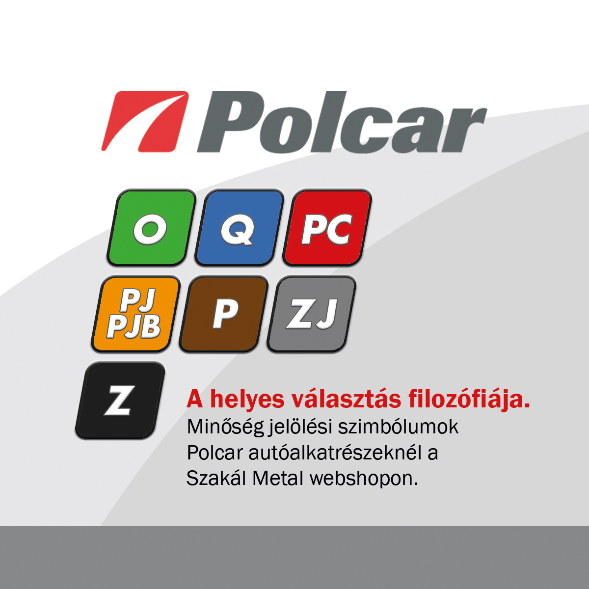 Polcar minőségi jelölések SZM webshopban