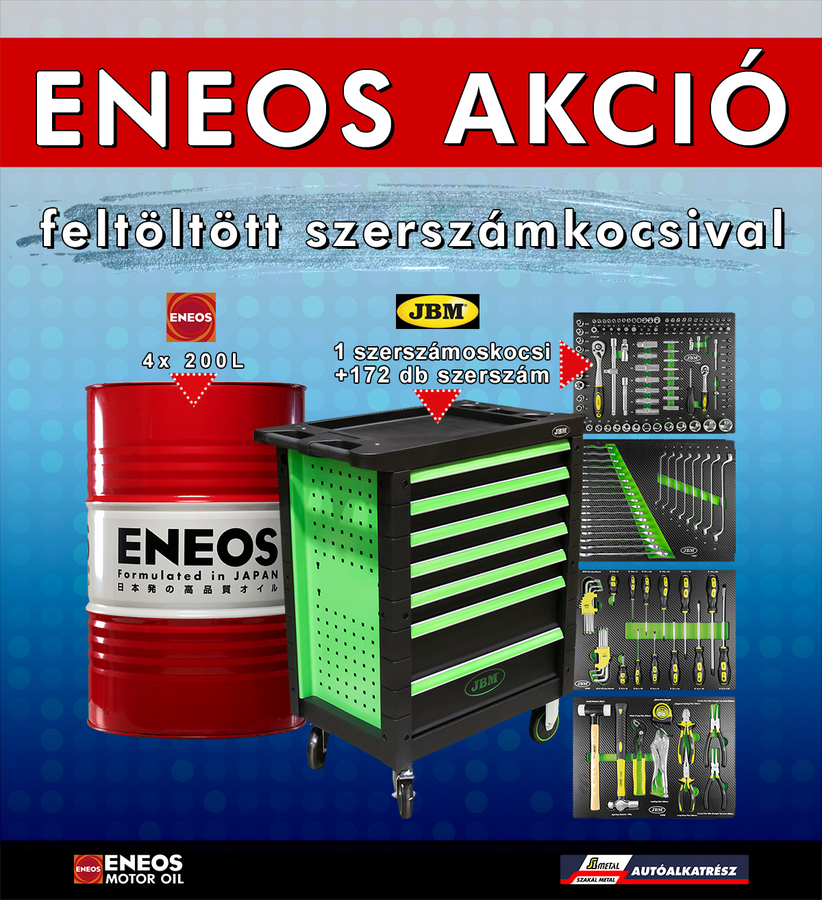 ENEOS akció szerszámkocsival