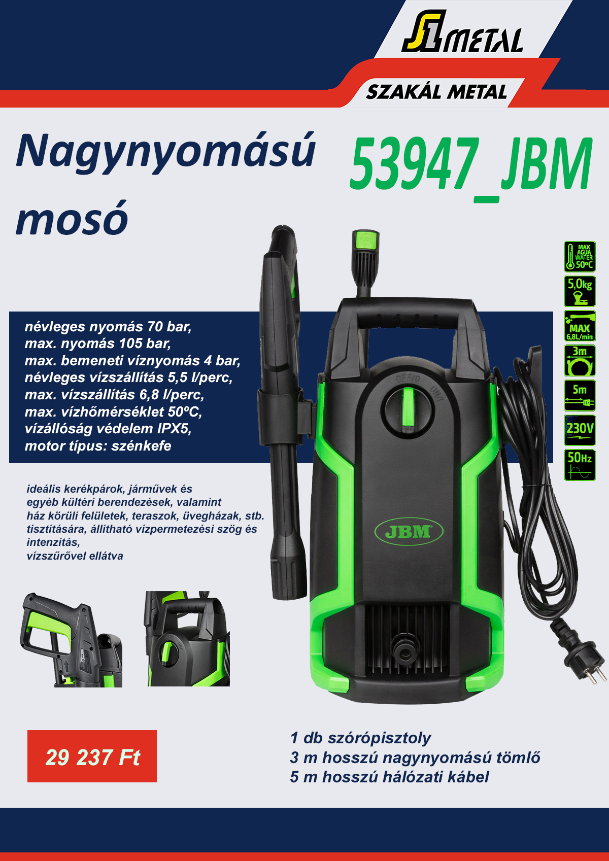 JBM nagynyomású mosó