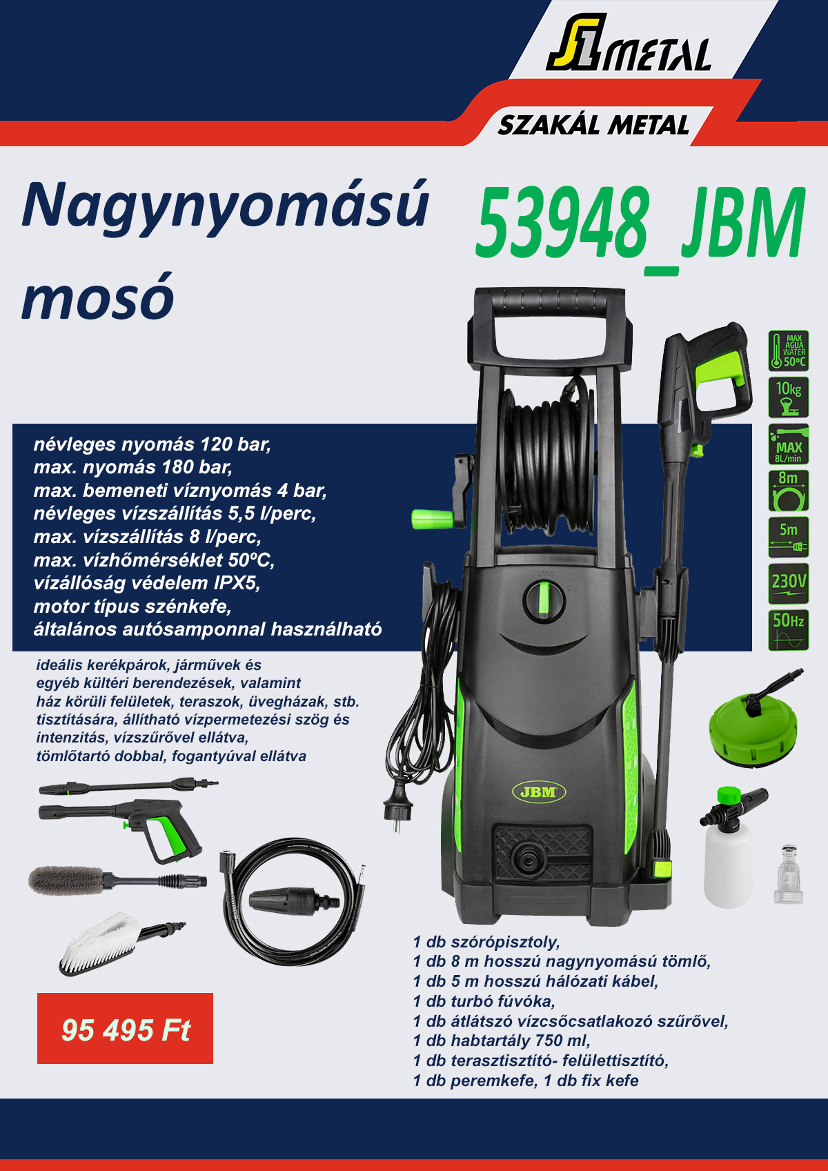 JBM nagynyomású mosó