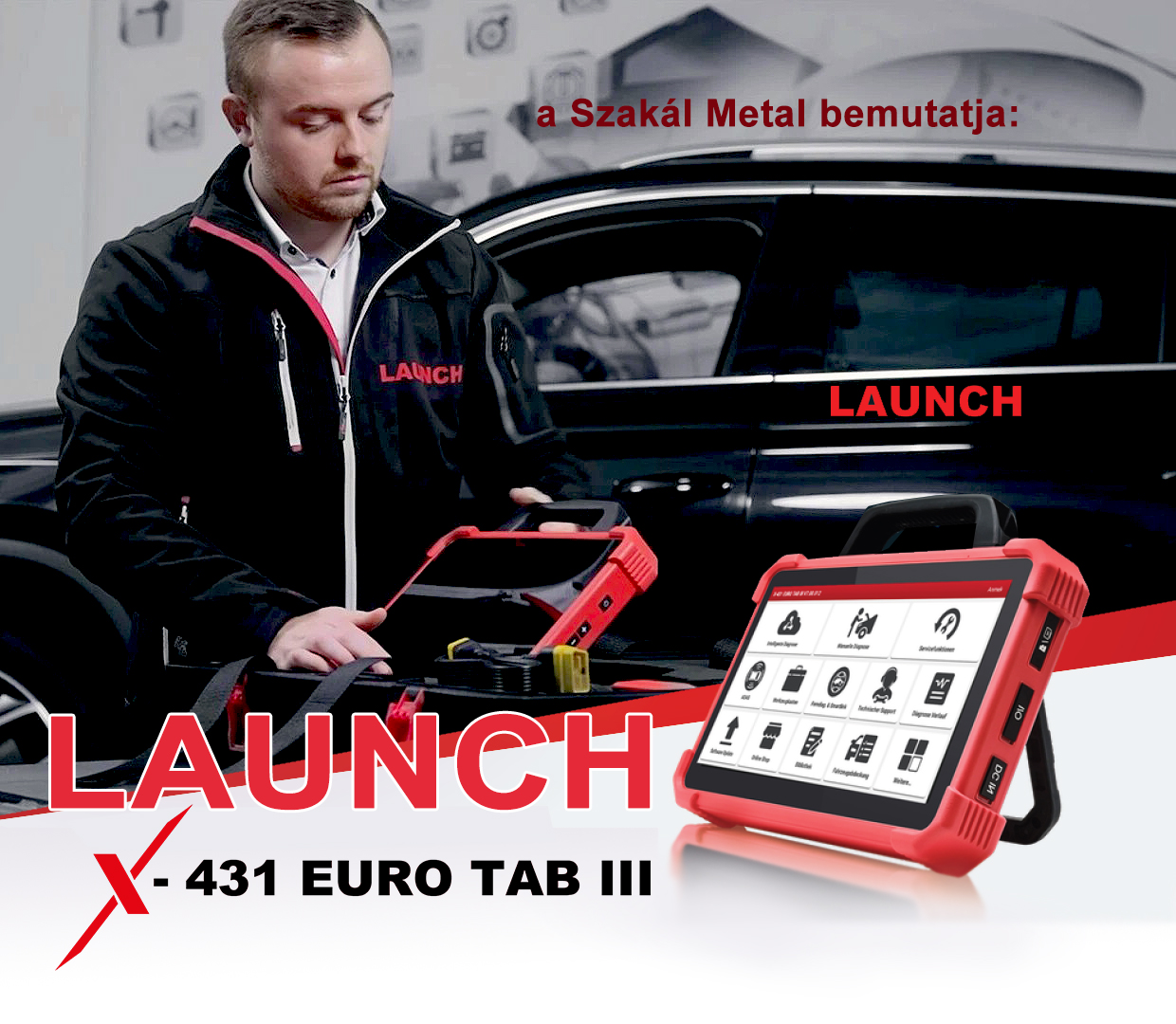 Launch X-431 Euro TAB III autódiagnosztika Launch X-431 Euro TAB III autódiagnosztika