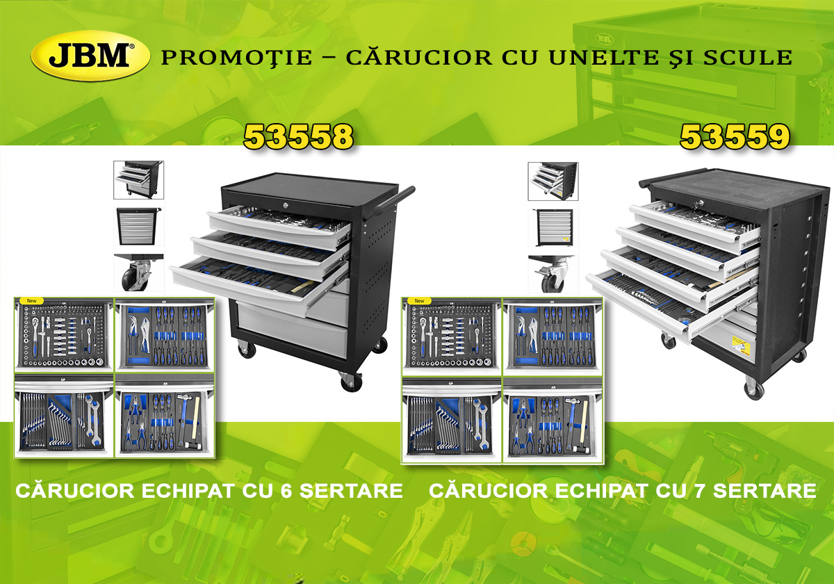 Promoţie – Cărucior cu unelte şi scule