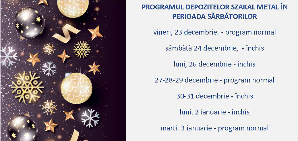 Program de sărbători