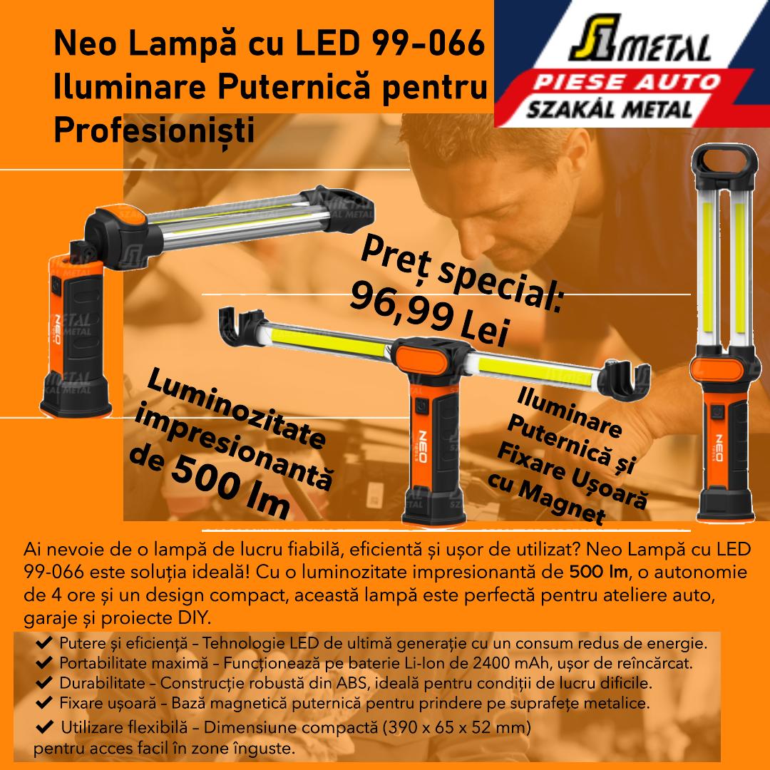 Neo Lampă cu LED 99-066_NEO – Iluminare Puternică și Fixare Ușoară cu Magnet