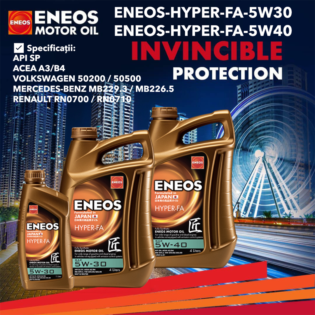 ENEOS Hyper FA 5W-30 și 5W-40 – Ulei de motor