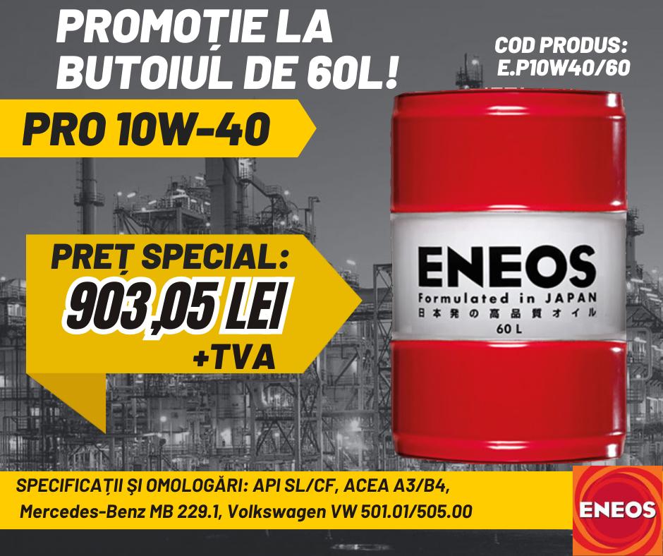 ENEOS PRO 10W-40 – Butoi 60L la Preț Special!