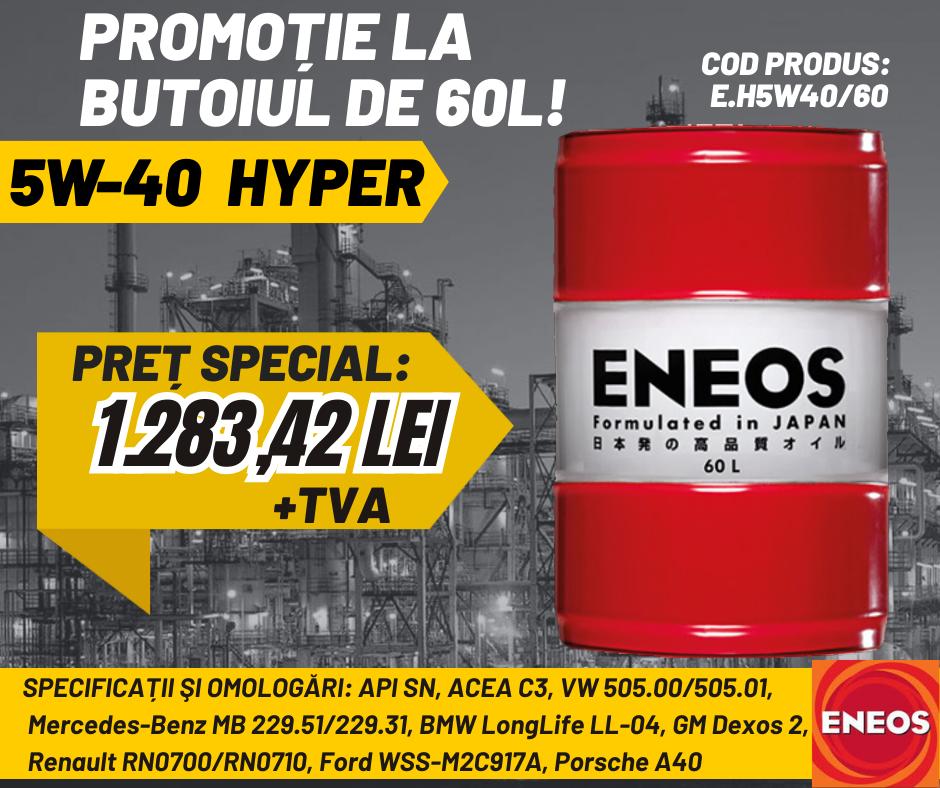ENEOS 5W-40 Hyper – Butoi 60L la Preț Special!