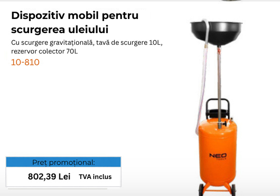 Colector ulei uzat 10-810