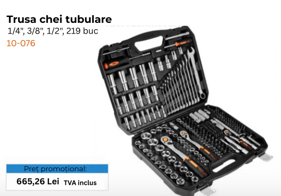 NEOTOOLS Trusa chei tubulare 10-076