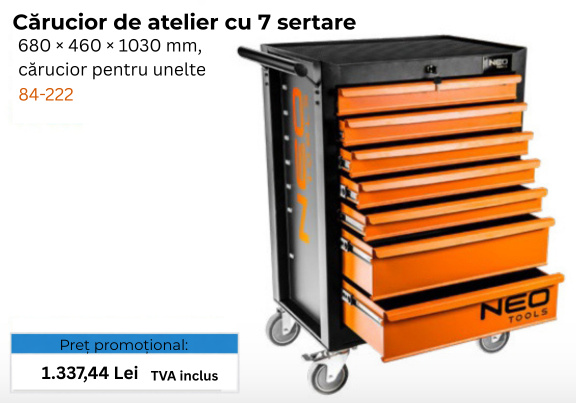 NEOTOOLS Cărucior - dulap fără scule