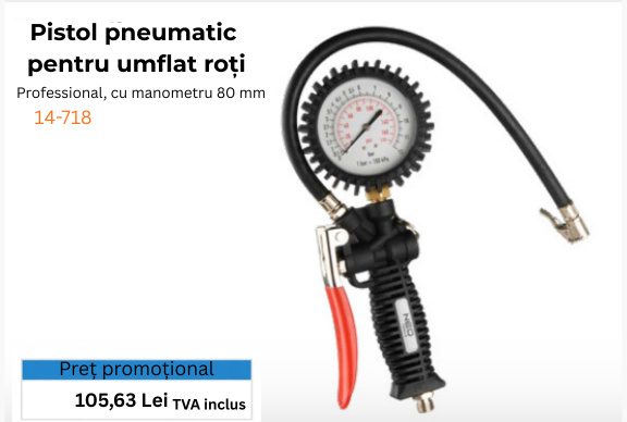 Pistol pentru umflat roţi