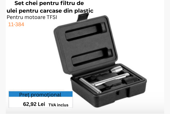 Set chei filtru ulei pentru carcase din plastic