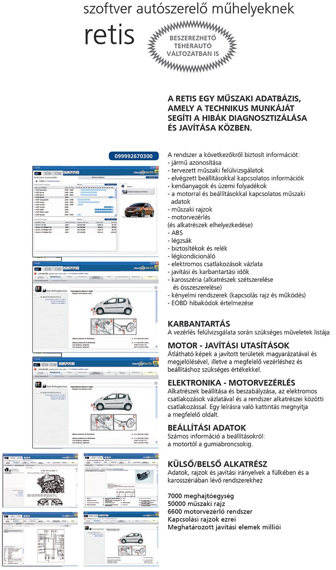 Checkstar retis szereléstechnikai adatbázis