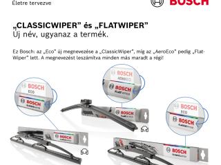Bosch Eco &amp; Aeroeco ablaktörlők névváltoztatása