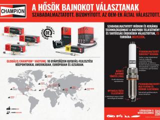 CHAMPION gyújtógyertyák - szabadalmaztatott irídium és kerámia technológia